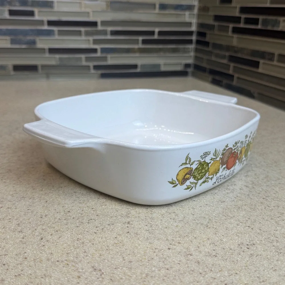 VTG Corning Ware Spice O' Life L'Echalote 1qt Casserole Dish A-1-B USA No Lid